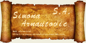 Simona Arnautović vizit kartica